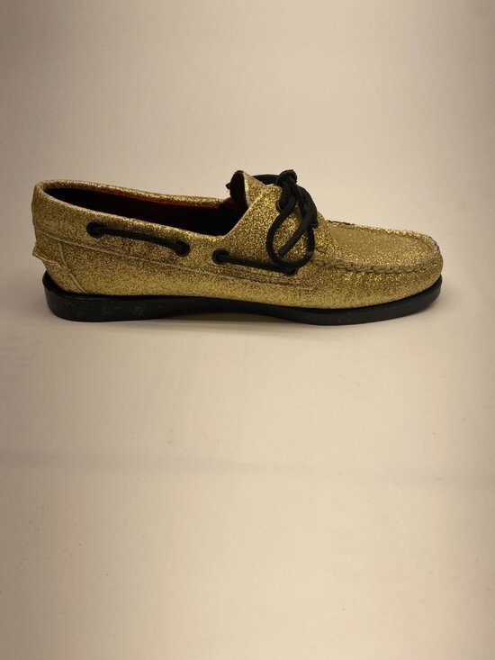 Sebago Mens Portland Glitter Yellow Gold & Black Loafer Sz 8 main image 8